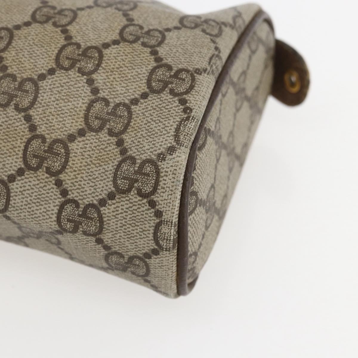 GUCCI GG Supreme Web Sherry Line Bag PVC Beige Gold 98 69 014 3553 Auth 157074