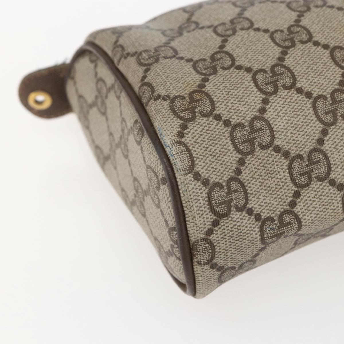 GUCCI GG Supreme Web Sherry Line Bag PVC Beige Gold 98 69 014 3553 Auth 157074