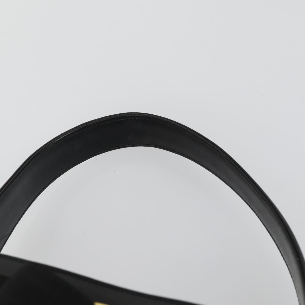 Salvatore Ferragamo Gancini Vala Hand Bag Leather 3 Set Black Auth 157075