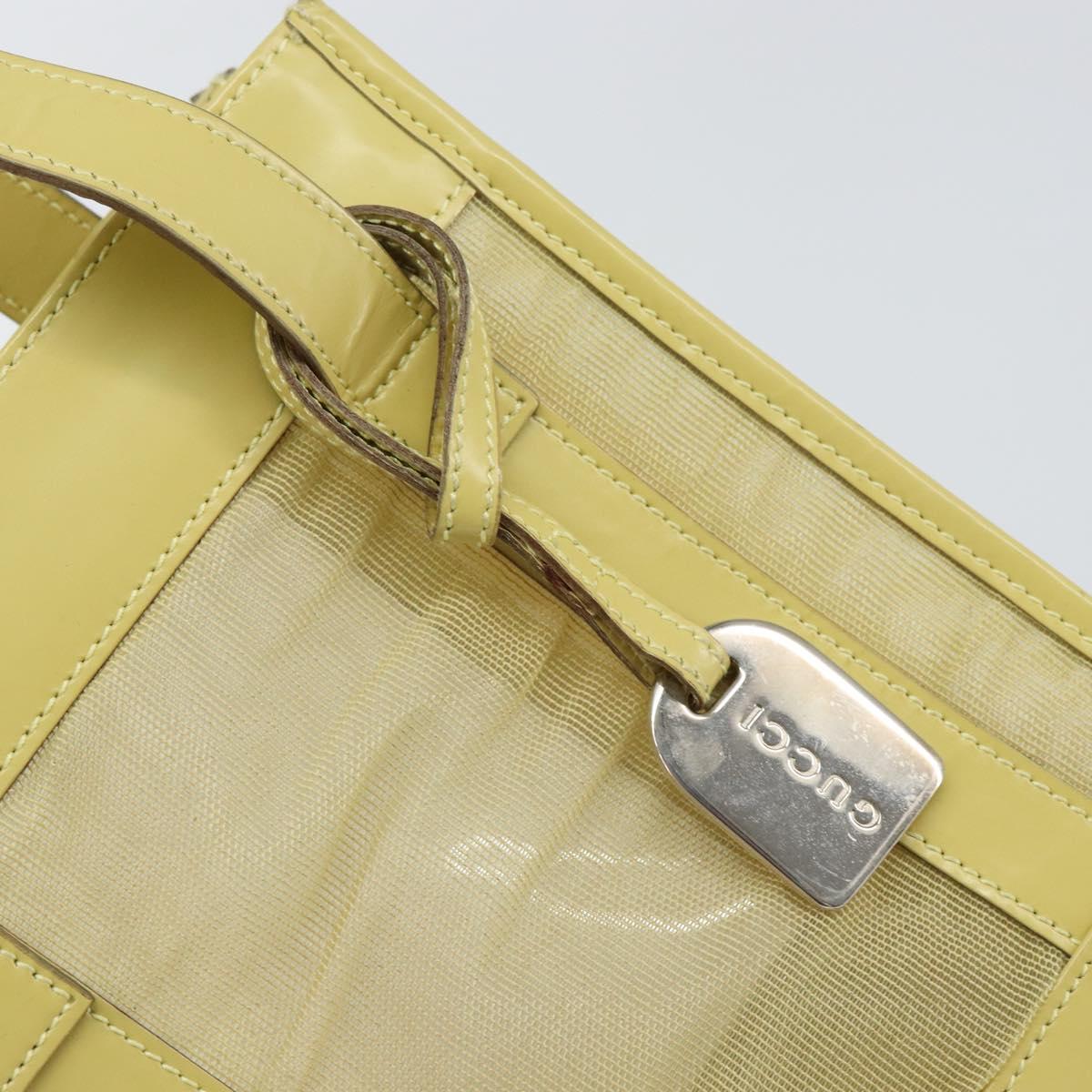 GUCCI Mesh Hand Bag Leather Green 000 2058 0500 5 Auth 157104