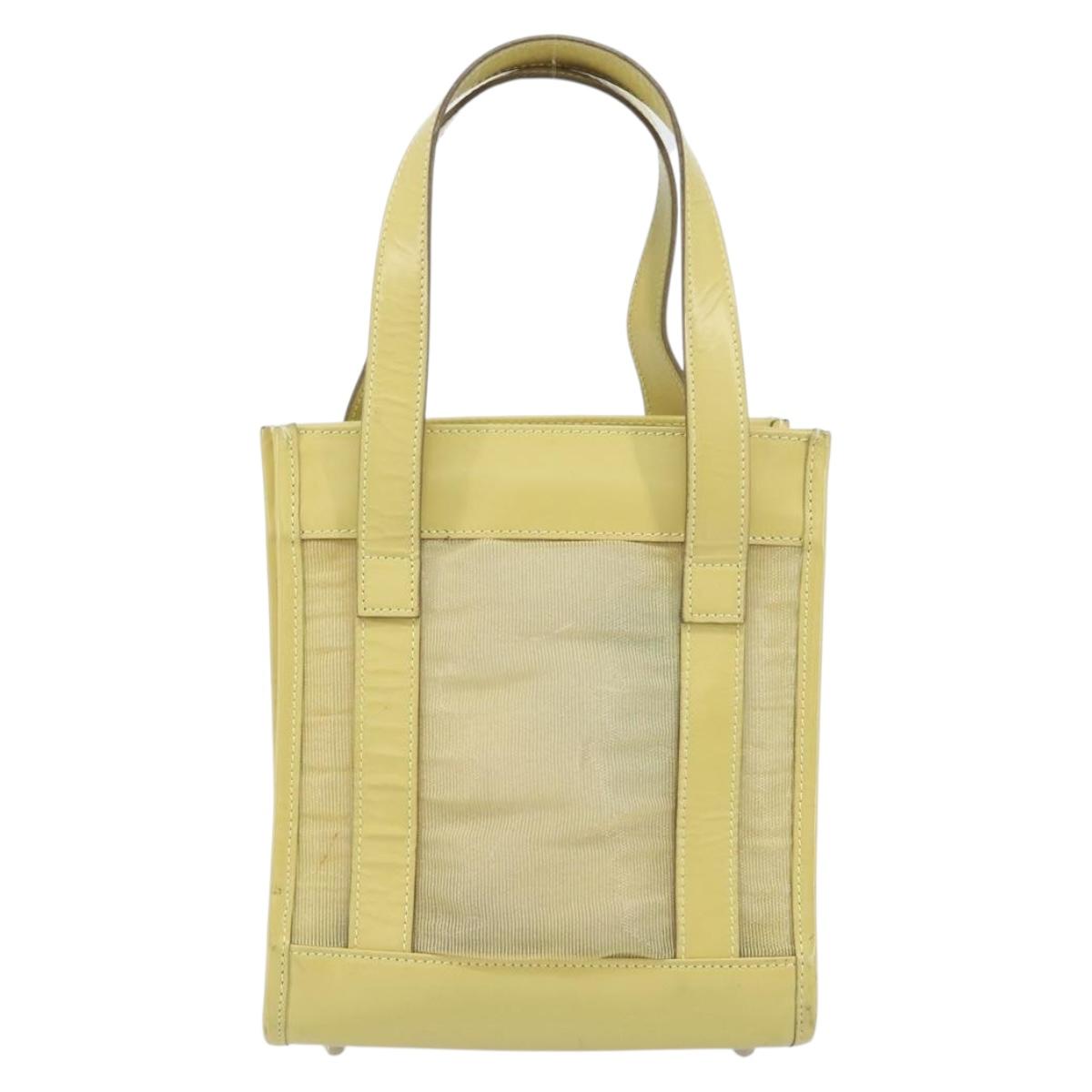 GUCCI Mesh Hand Bag Leather Green 000 2058 0500 5 Auth 157104