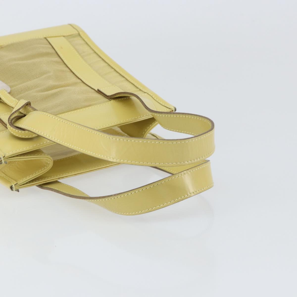 GUCCI Mesh Hand Bag Leather Green 000 2058 0500 5 Auth 157104