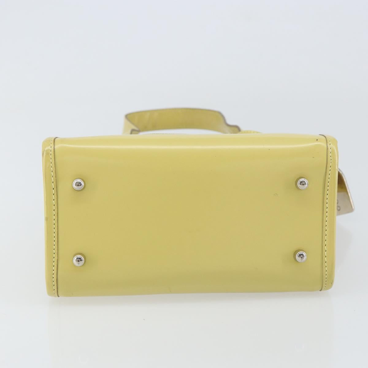 GUCCI Mesh Hand Bag Leather Green 000 2058 0500 5 Auth 157104