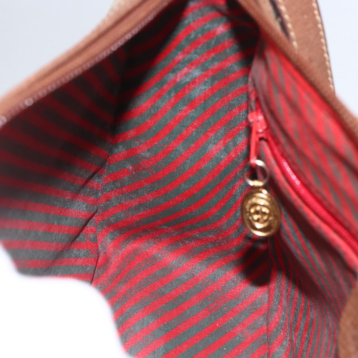 GUCCI GG Supreme Web Sherry Line Bag PVC Beige Gold 001 58 6177 Auth 157107