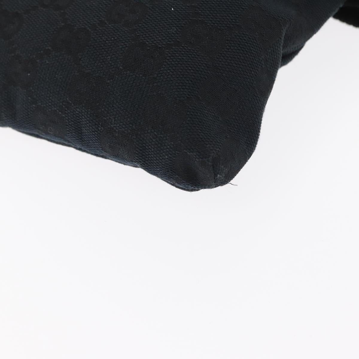 GUCCI GG Canvas Waist bag Black Silver 28566 Auth 157108