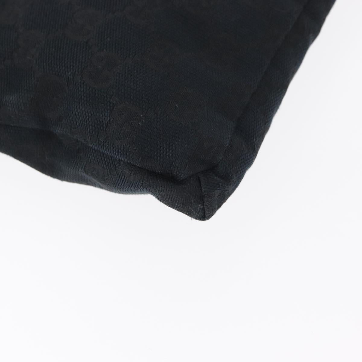 GUCCI GG Canvas Waist bag Black Silver 28566 Auth 157108