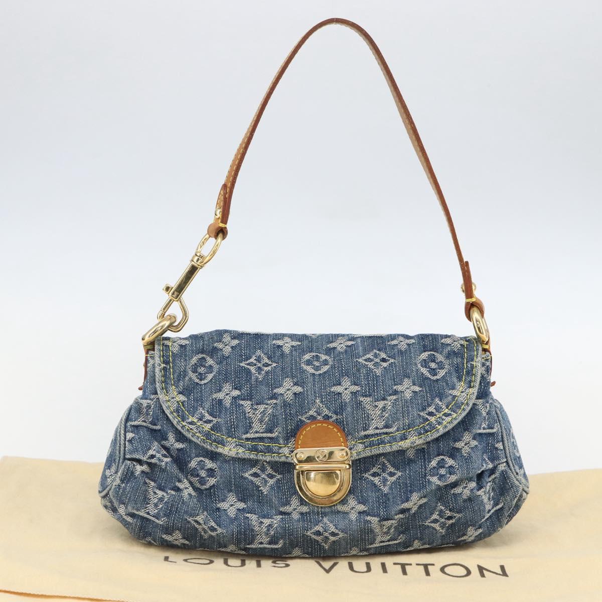 LOUIS VUITTON Monogram Denim Mini Preity Shoulder Bag Blue M95050 Auth 157111AV