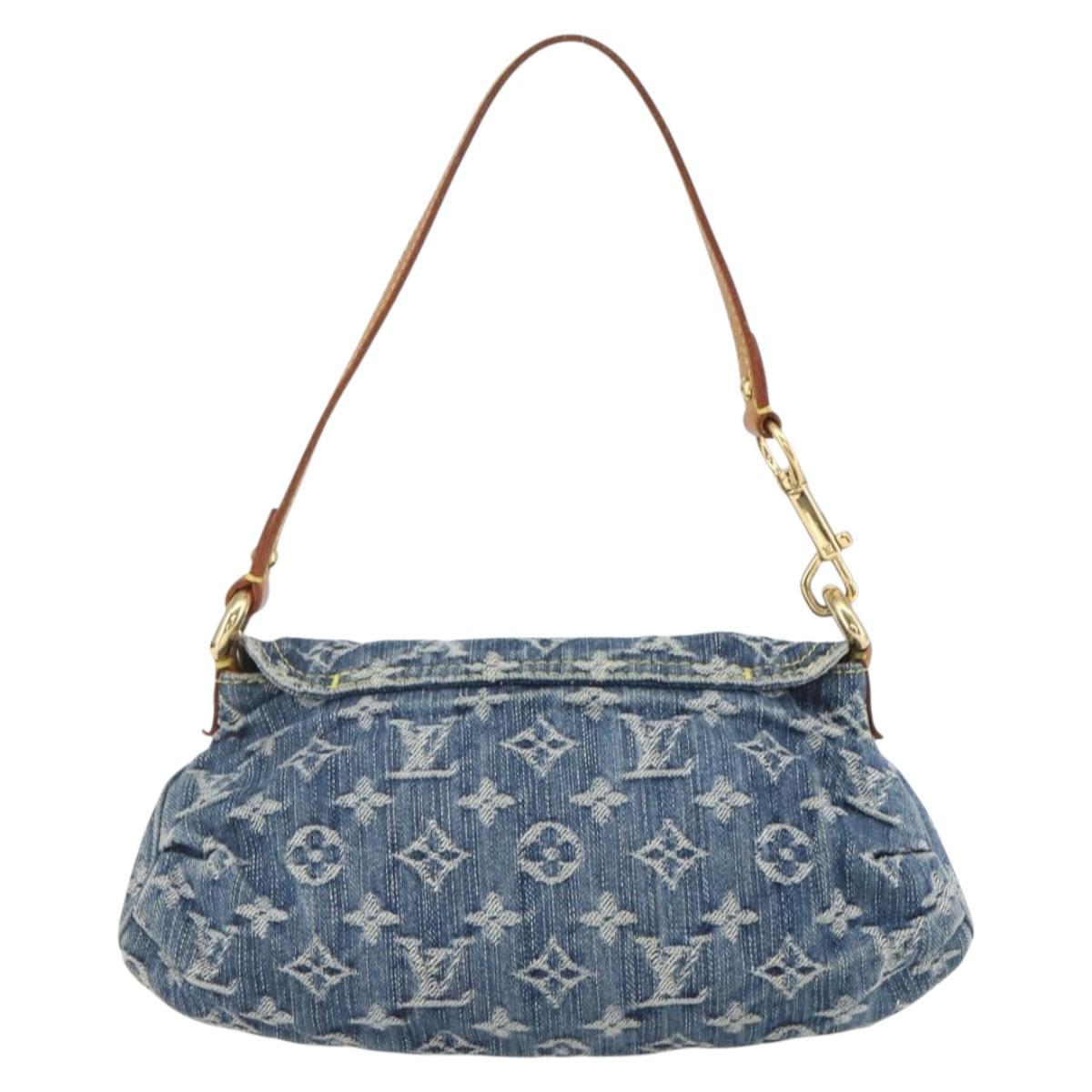 LOUIS VUITTON Monogram Denim Mini Preity Shoulder Bag Blue M95050 Auth 157111AV