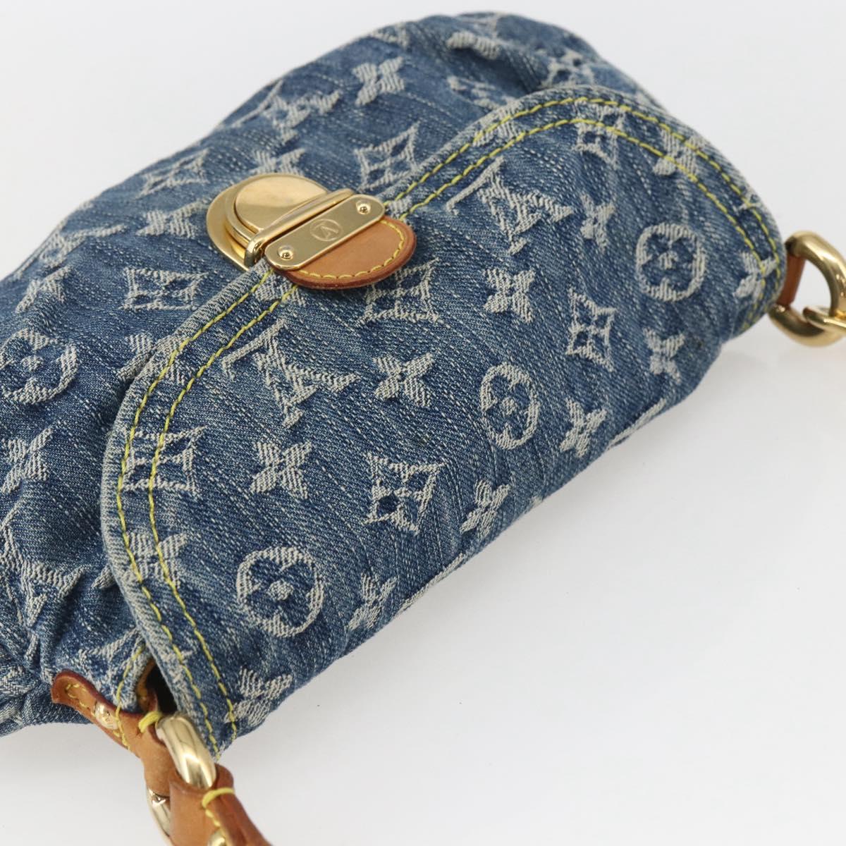 LOUIS VUITTON Monogram Denim Mini Preity Shoulder Bag Blue M95050 Auth 157111AV