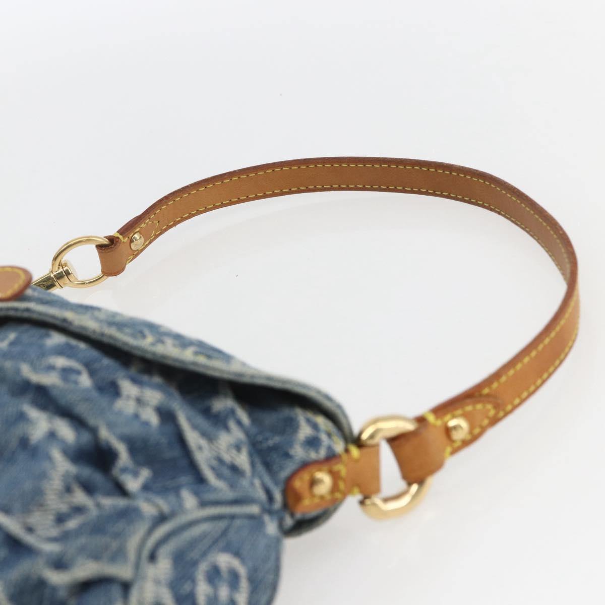 LOUIS VUITTON Monogram Denim Mini Preity Shoulder Bag Blue M95050 Auth 157111AV