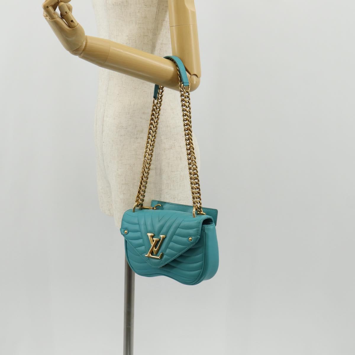 LOUIS VUITTON New Wave PM Heart bag Bag Turquoise Blue M51936 LV Auth 157113M