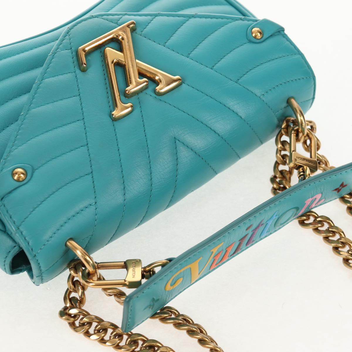 LOUIS VUITTON New Wave PM Heart bag Bag Turquoise Blue M51936 LV Auth 157113M