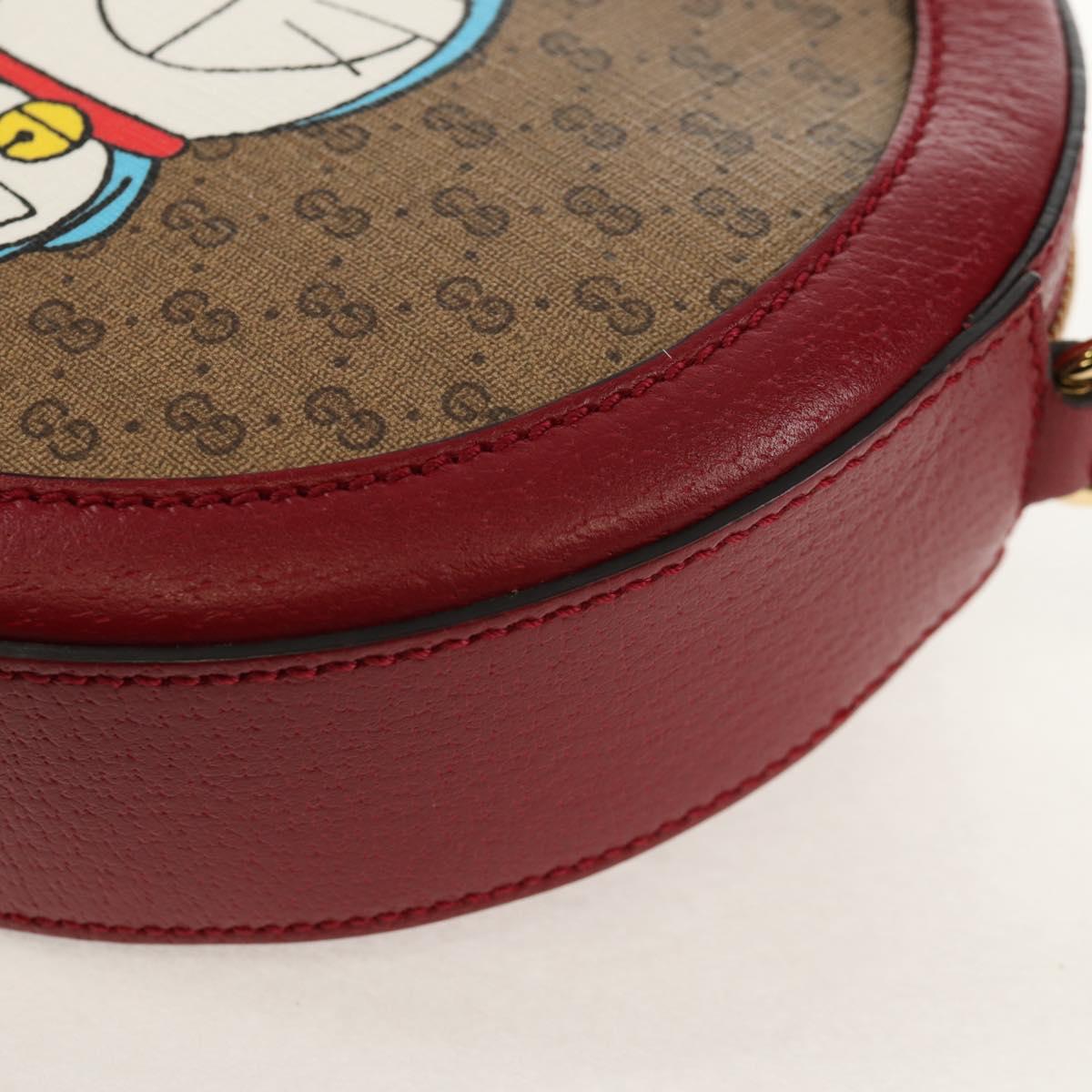 GUCCI Micro GG Supreme Doraemon Collaboration Bag PVC Beige 625216 Auth 157114SM