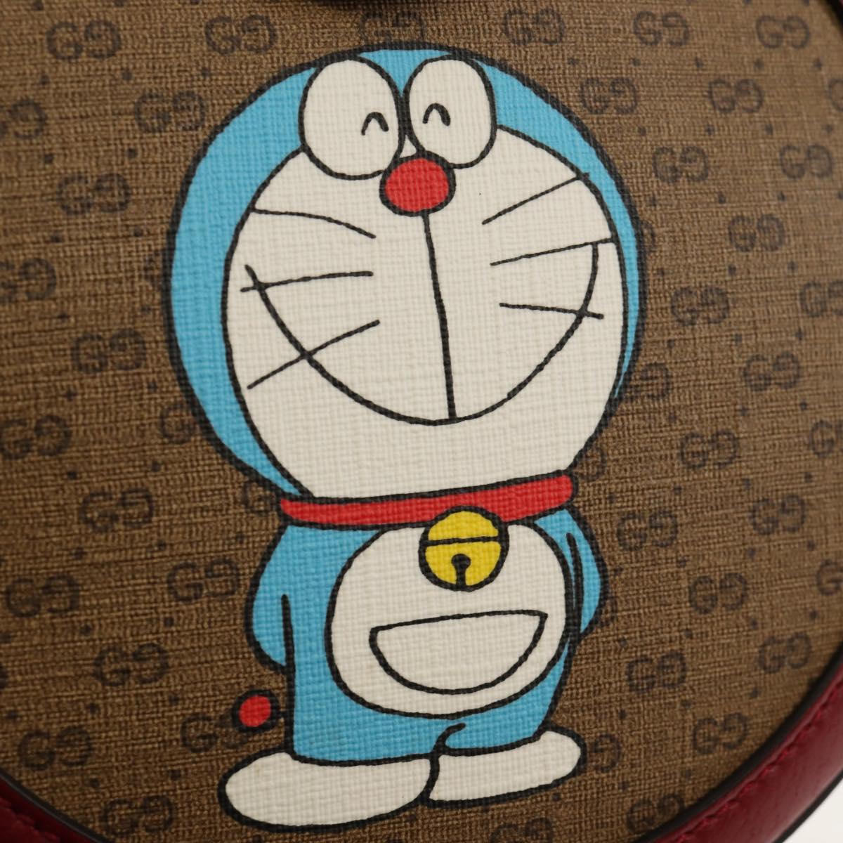 GUCCI Micro GG Supreme Doraemon Collaboration Bag PVC Beige 625216 Auth 157114SM