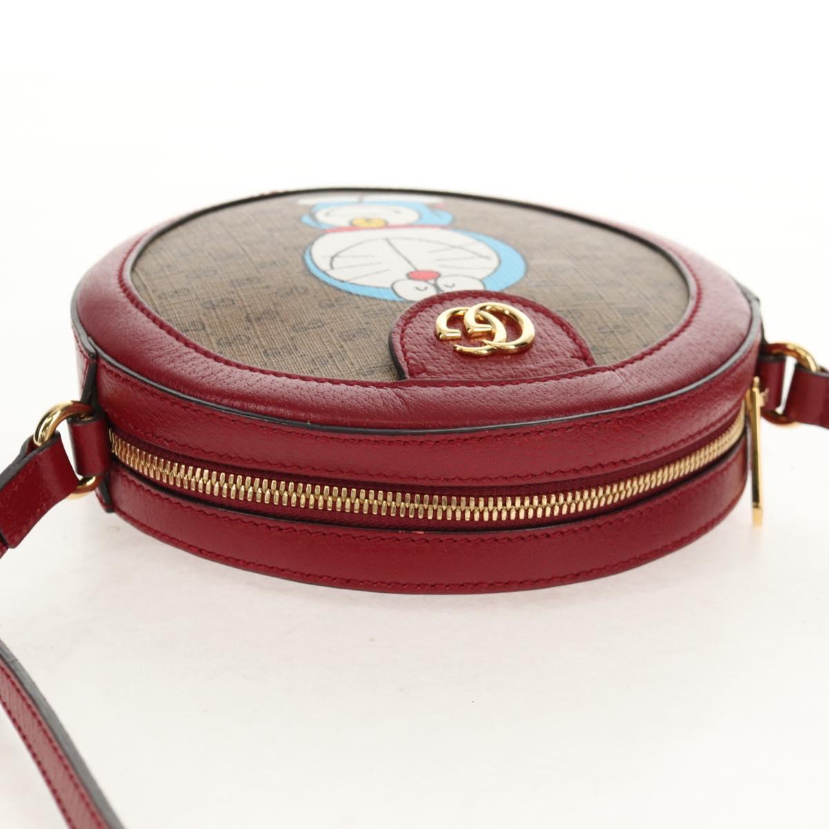 GUCCI Micro GG Supreme Doraemon Collaboration Bag PVC Beige 625216 Auth 157114SM