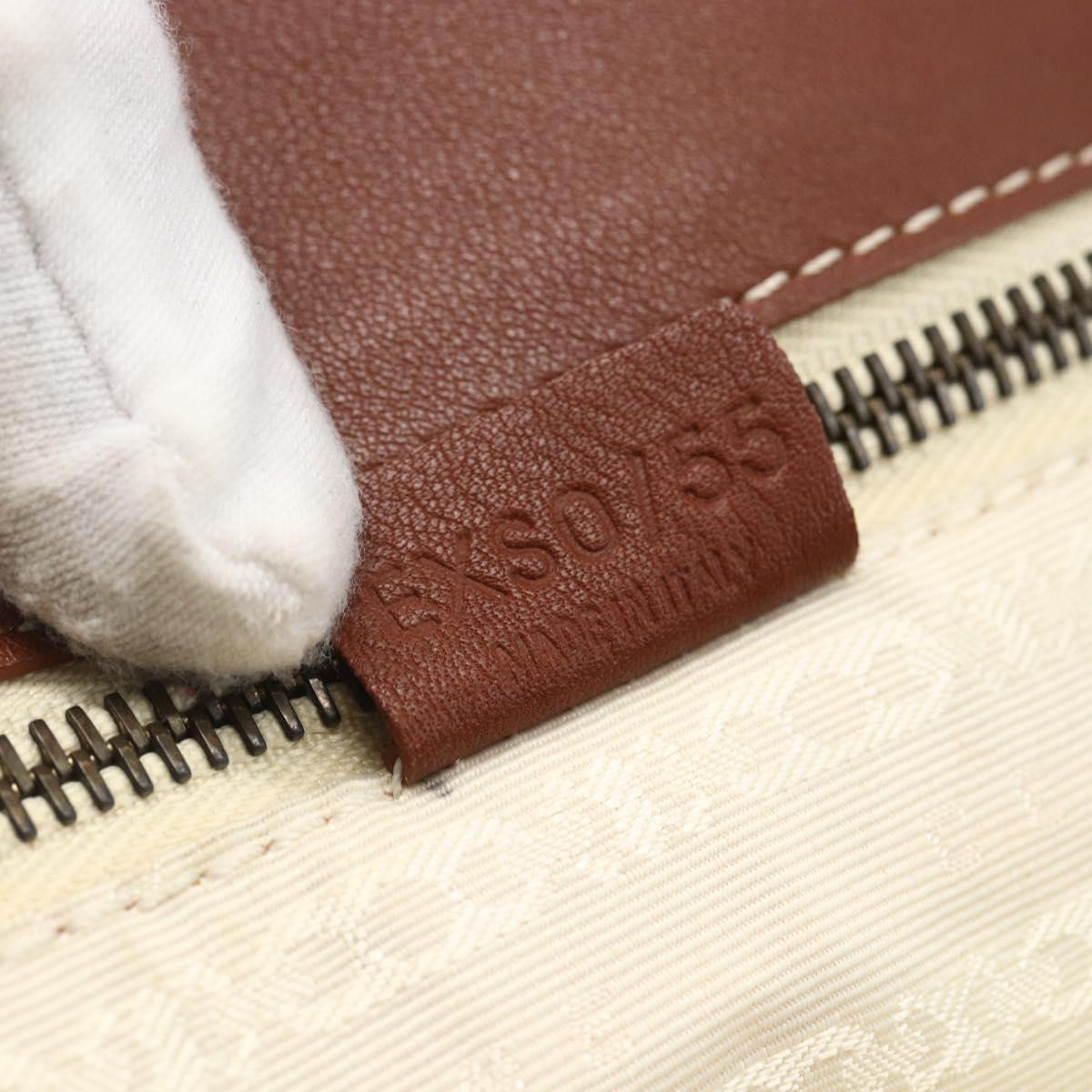 CELINE Paris Macadam Canvas Tote Bag Beige Gold Auth 157115