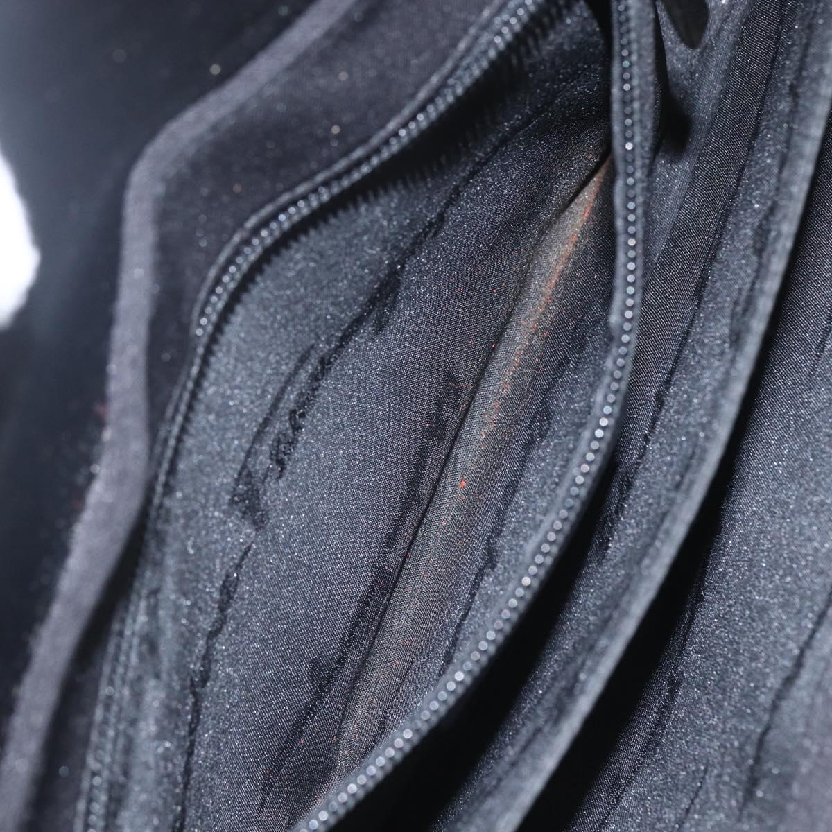 Salvatore Ferragamo Shoulder Bag Canvas Black Silver Auth 157119