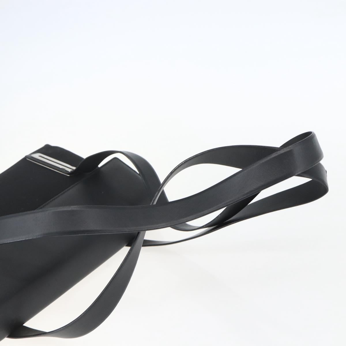 Salvatore Ferragamo Shoulder Bag Canvas Black Silver Auth 157119