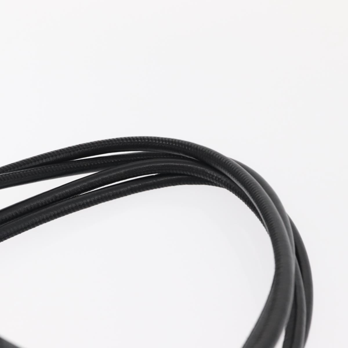 CHANEL Cambon Line Tote Bag Leather Black Silver CC Auth 157122SAV