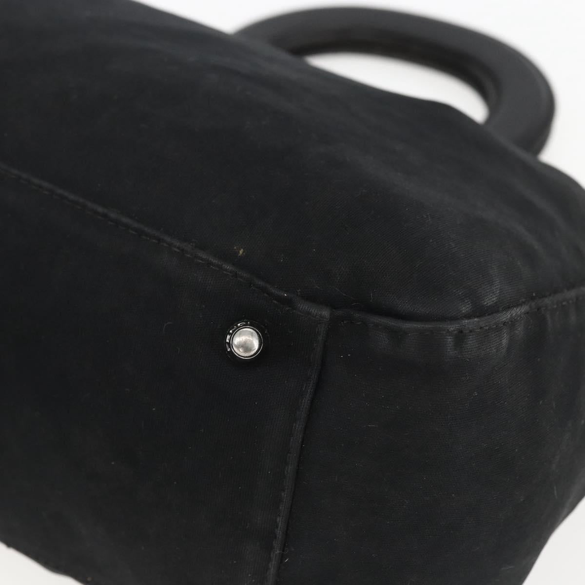 FENDI Hand Bag Black Silver Auth 157127