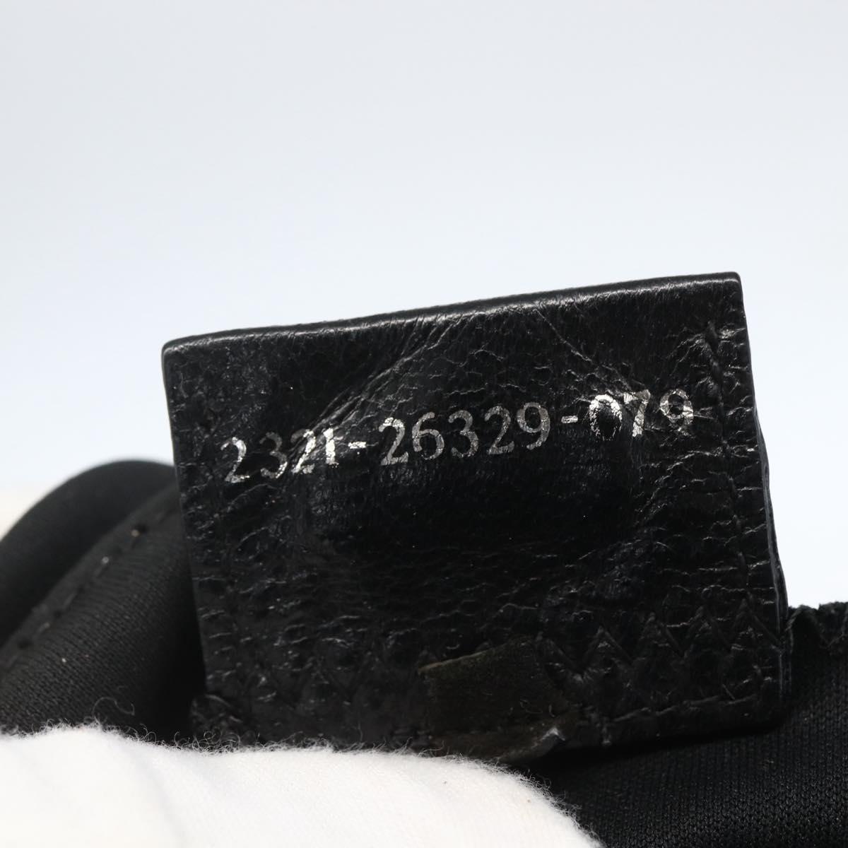 FENDI Hand Bag Black Silver Auth 157127
