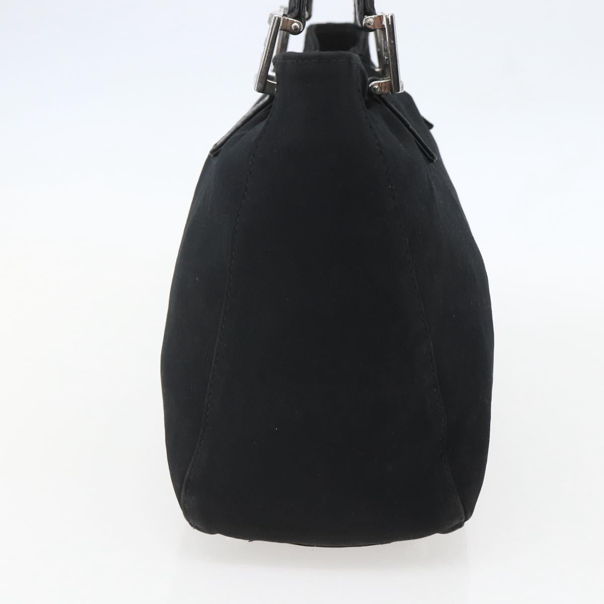 FENDI Hand Bag Black Silver Auth 157127