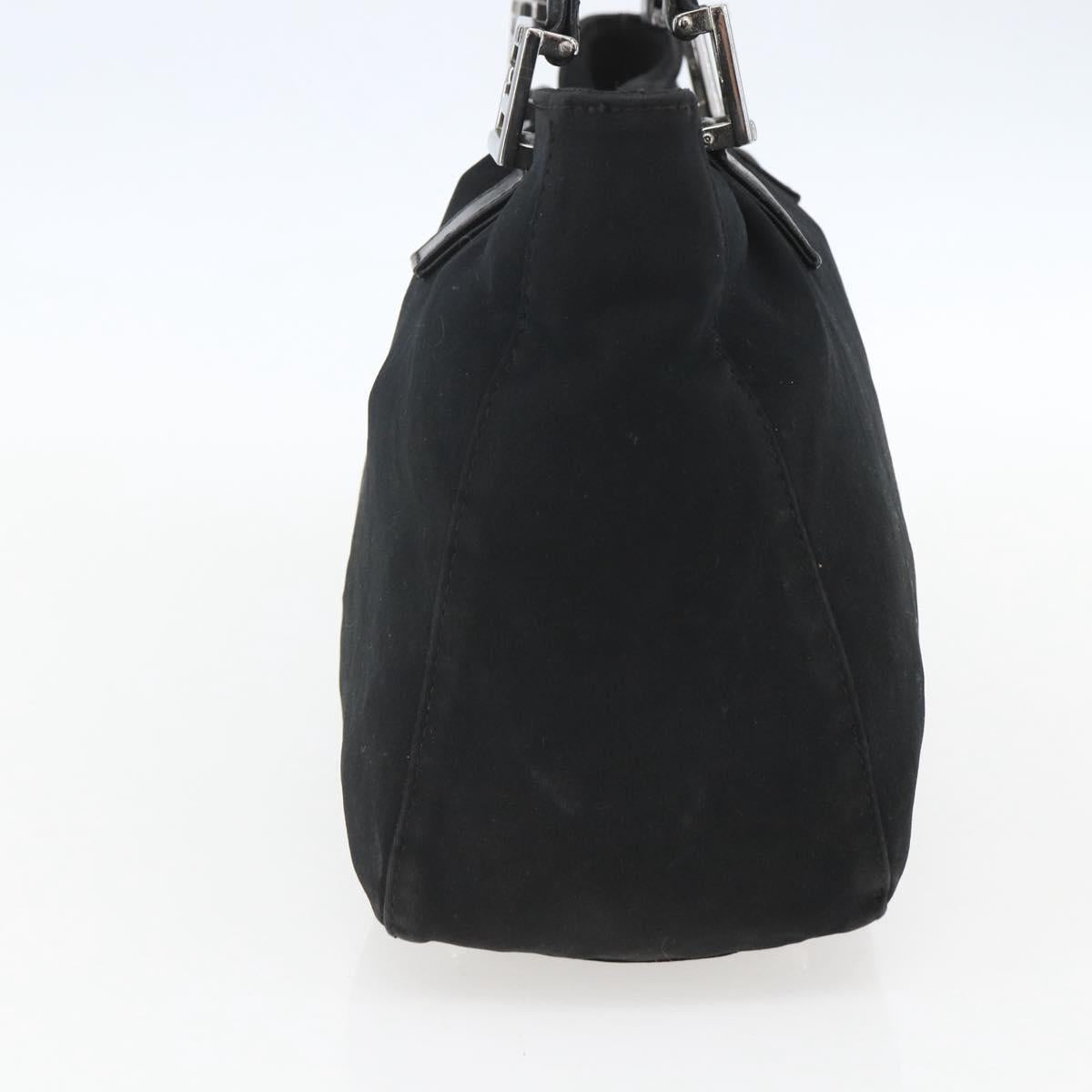 FENDI Hand Bag Black Silver Auth 157127