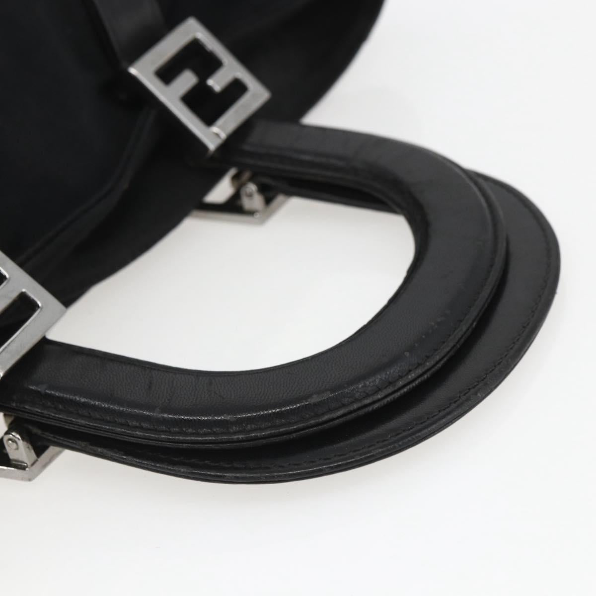 FENDI Hand Bag Black Silver Auth 157127