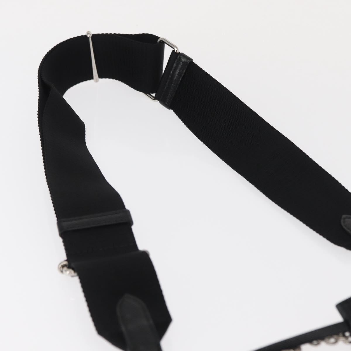 PRADA Re-Edition 2005 Shoulder Bag Nylon 2way Black Silver 1BH204 Auth 157130SAM