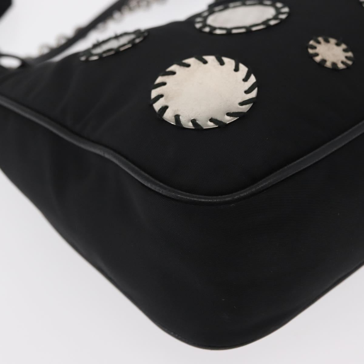 PRADA Re-Edition 2005 Shoulder Bag Nylon 2way Black Silver 1BH204 Auth 157130SAM