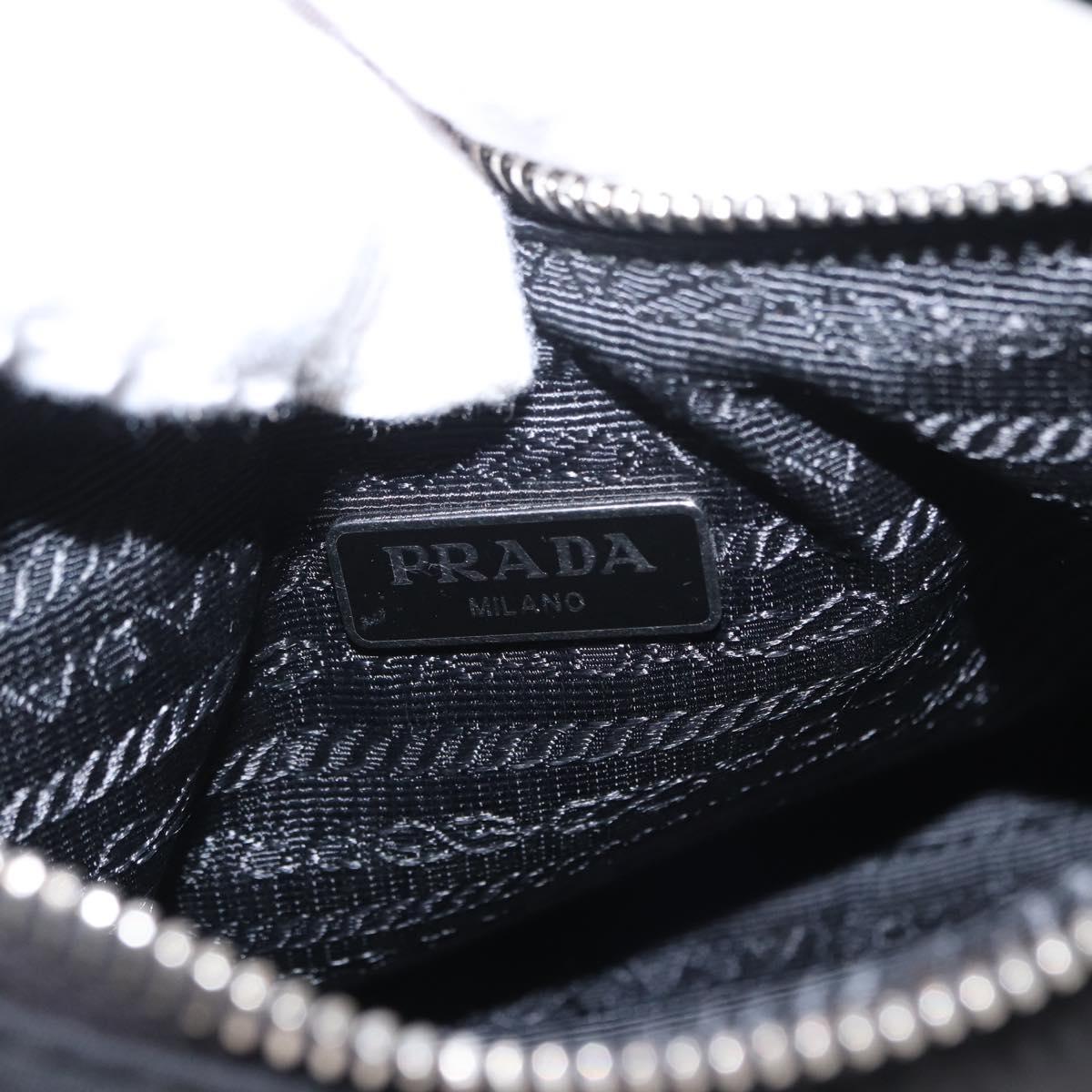 PRADA Re-Edition 2005 Shoulder Bag Nylon 2way Black Silver 1BH204 Auth 157130SAM