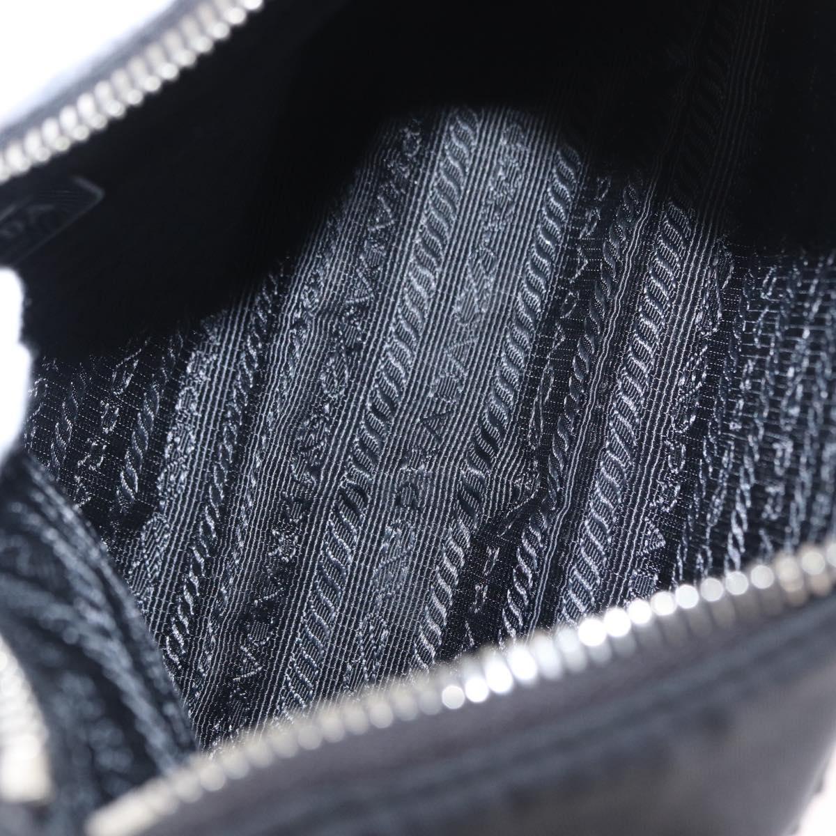 PRADA Re-Edition 2005 Shoulder Bag Nylon 2way Black Silver 1BH204 Auth 157130SAM