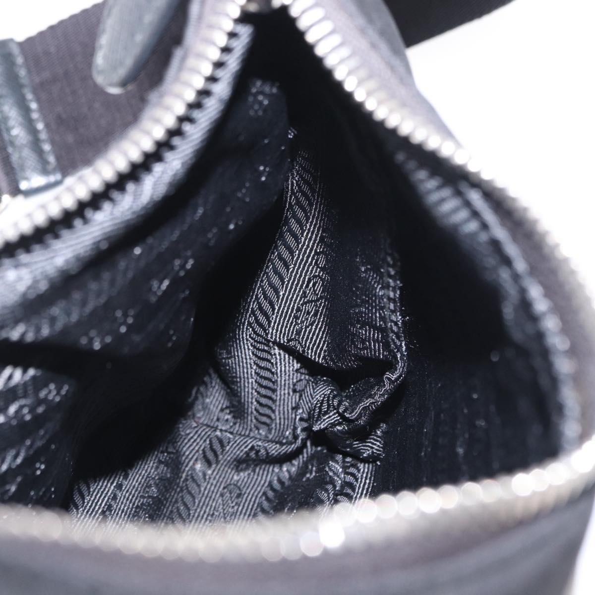 PRADA Re-Edition 2005 Shoulder Bag Nylon 2way Black Silver 1BH204 Auth 157130SAM