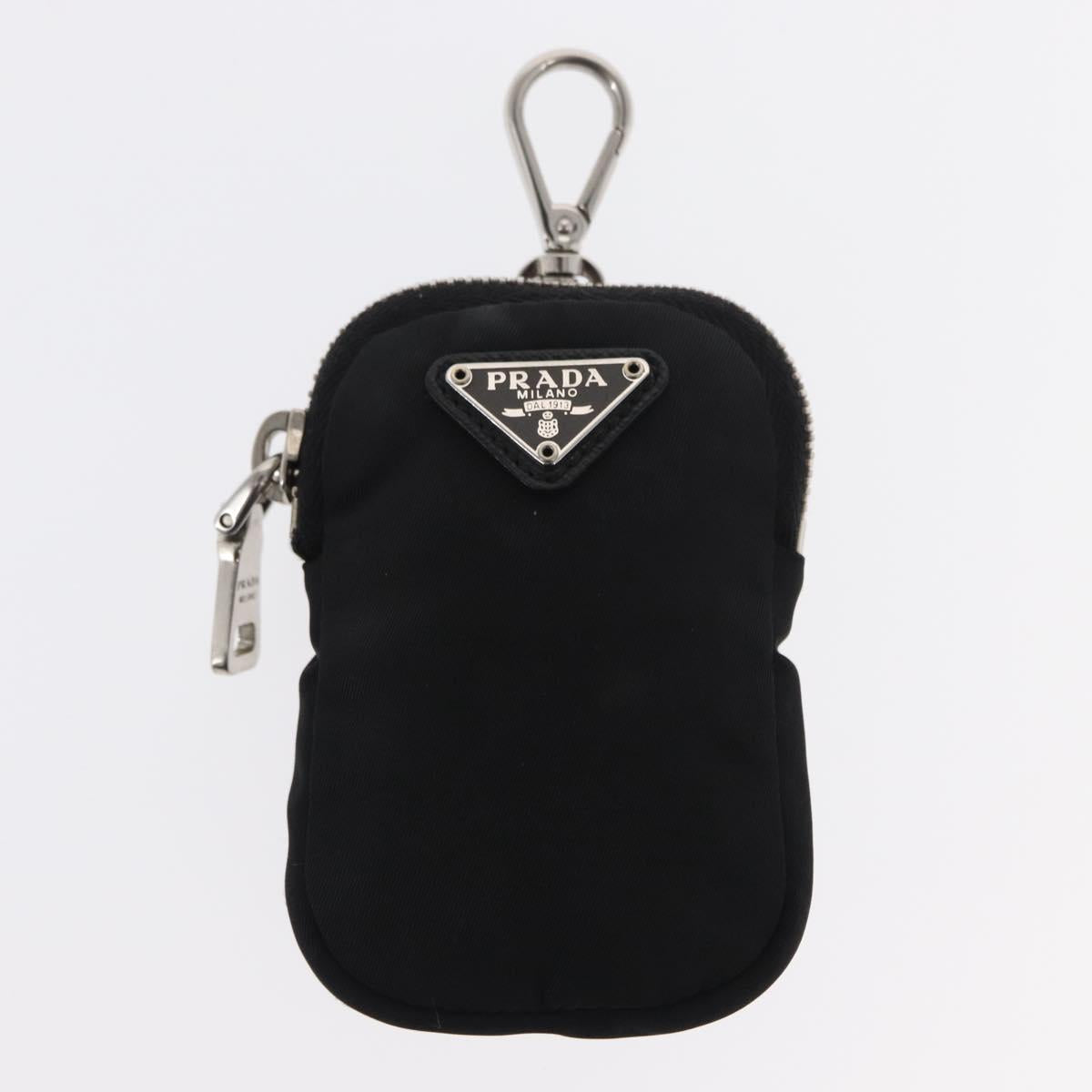 PRADA Re-Edition 2005 Shoulder Bag Nylon 2way Black Silver 1BH204 Auth 157130SAM