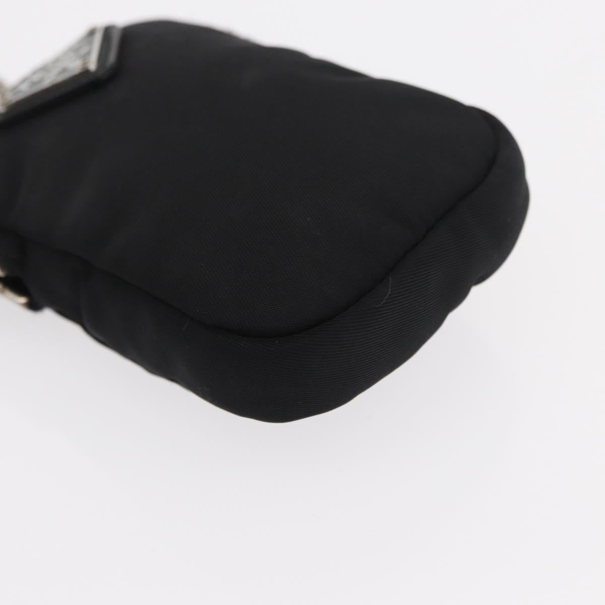 PRADA Re-Edition 2005 Shoulder Bag Nylon 2way Black Silver 1BH204 Auth 157130SAM