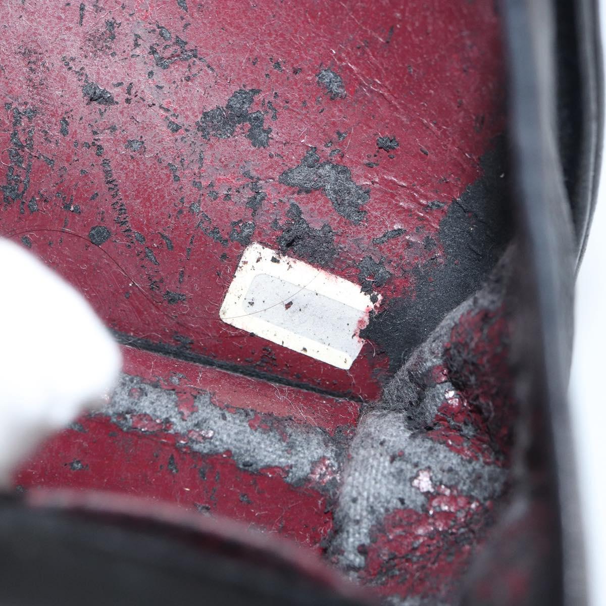 CHANEL Matelasse Chain Shoulder Bag Lamb Skin Black Gold CC Auth 157131