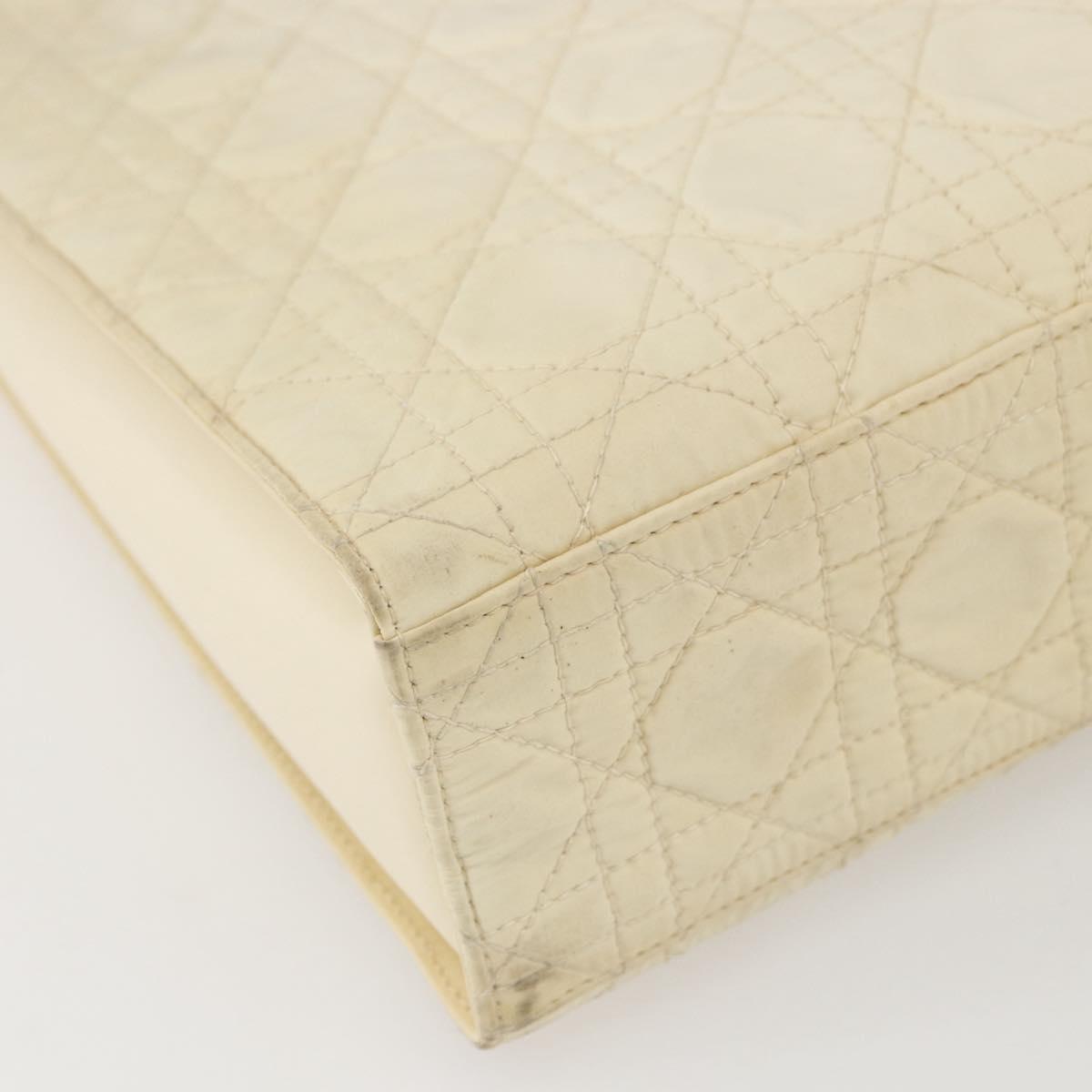 Christian Dior Canage Tote Bag Nylon Beige Auth 157138