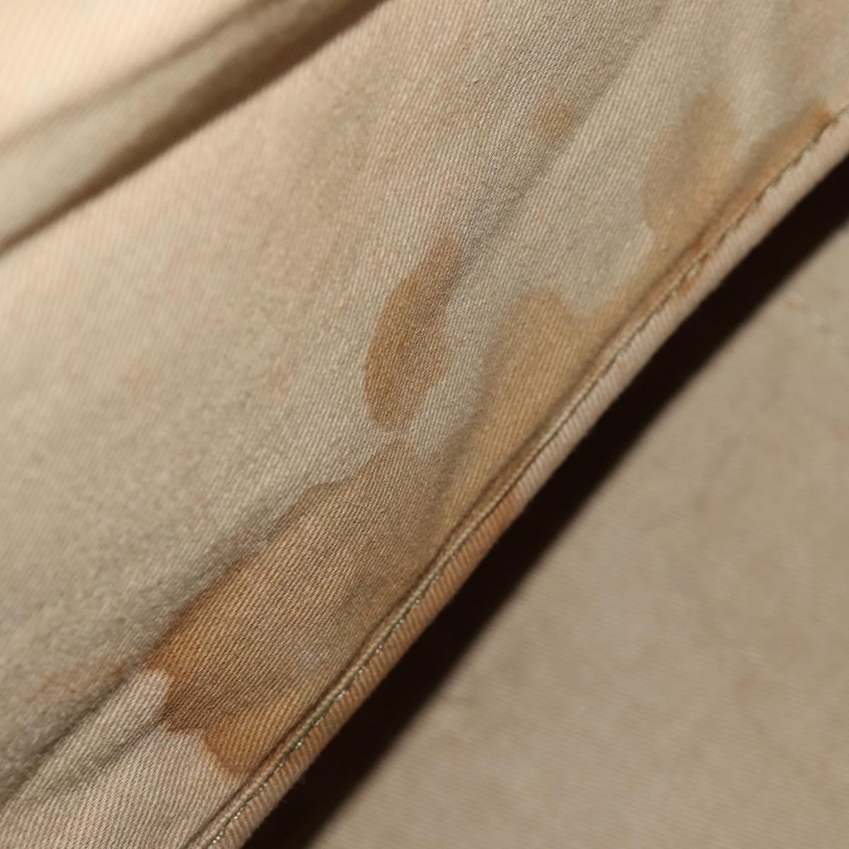 Christian Dior Trotter Canvas Boston Bag Beige Gold Auth 157139