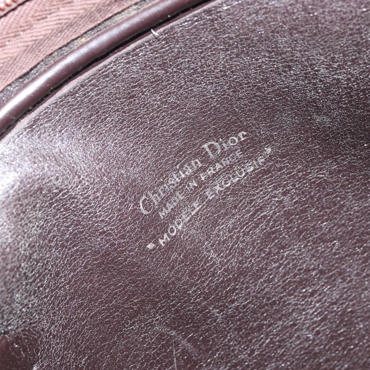 Christian Dior Trotter Canvas Hand Bag Beige Gold Auth 157140