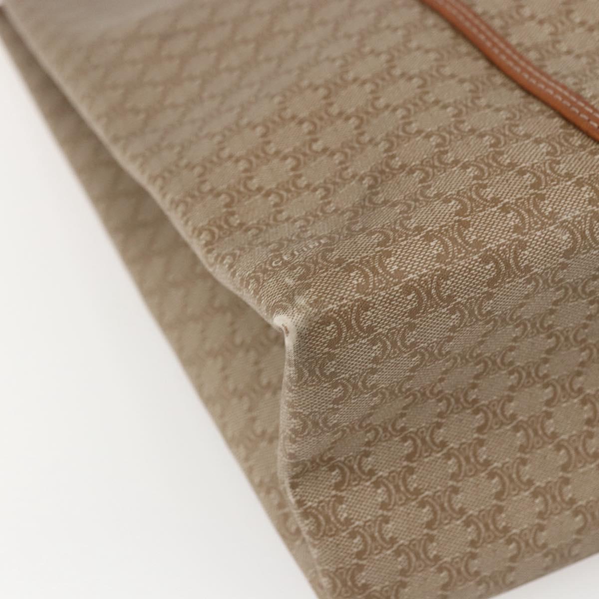 CELINE Macadam Canvas Tote Bag PVC Beige Auth 157142
