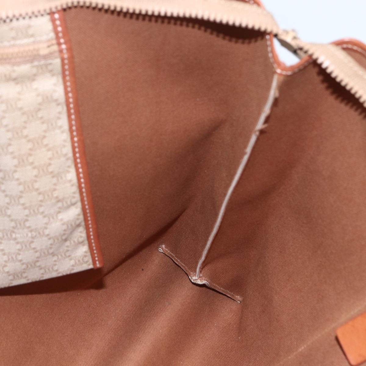 CELINE Macadam Canvas Tote Bag PVC Beige Auth 157142