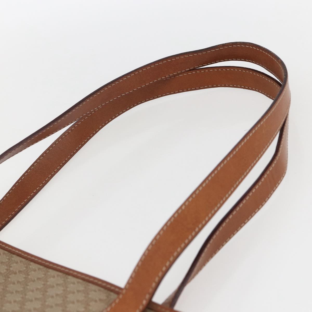 CELINE Macadam Canvas Tote Bag PVC Beige Auth 157142