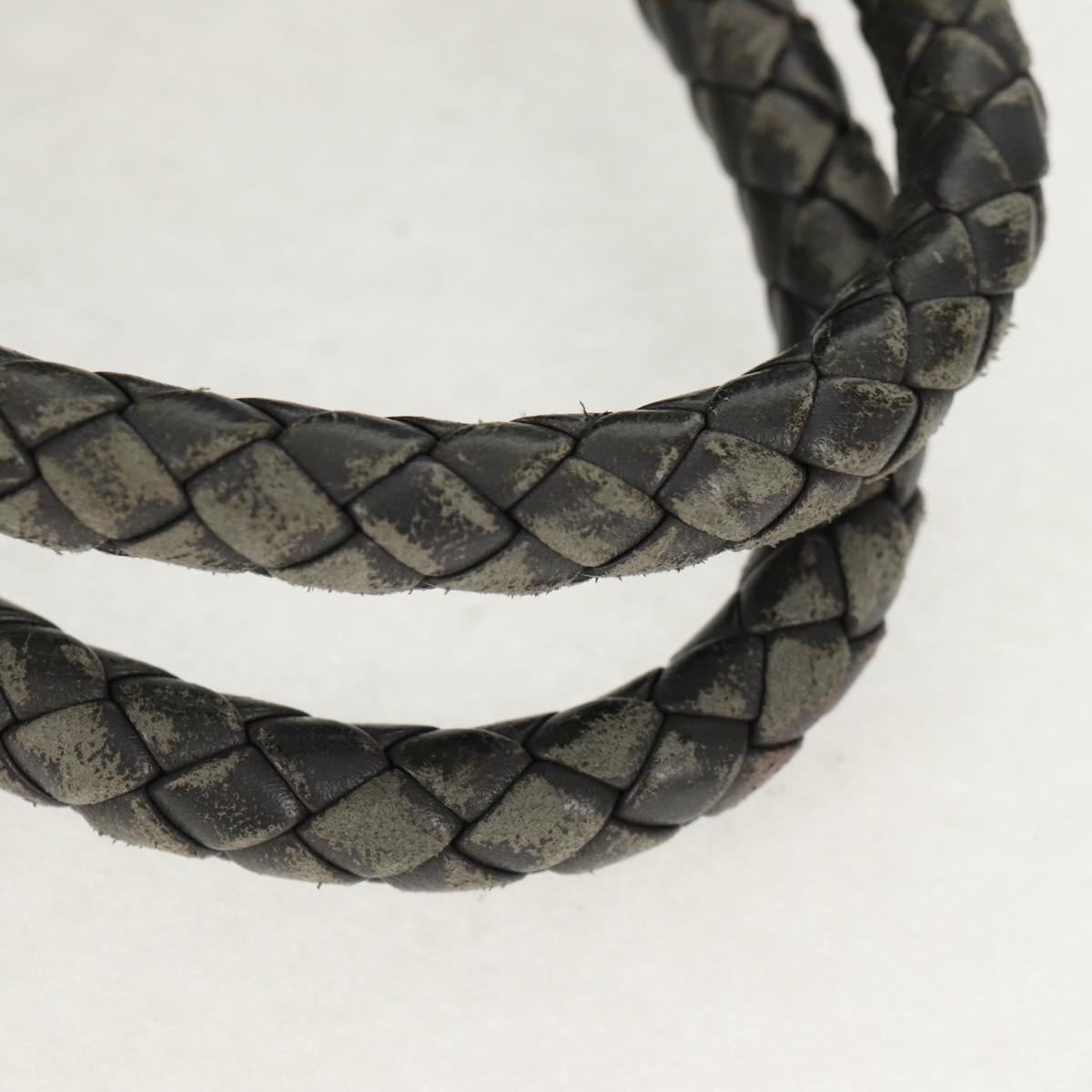 PRADA Hand Bag Nylon 2way Green Gold Auth 157145