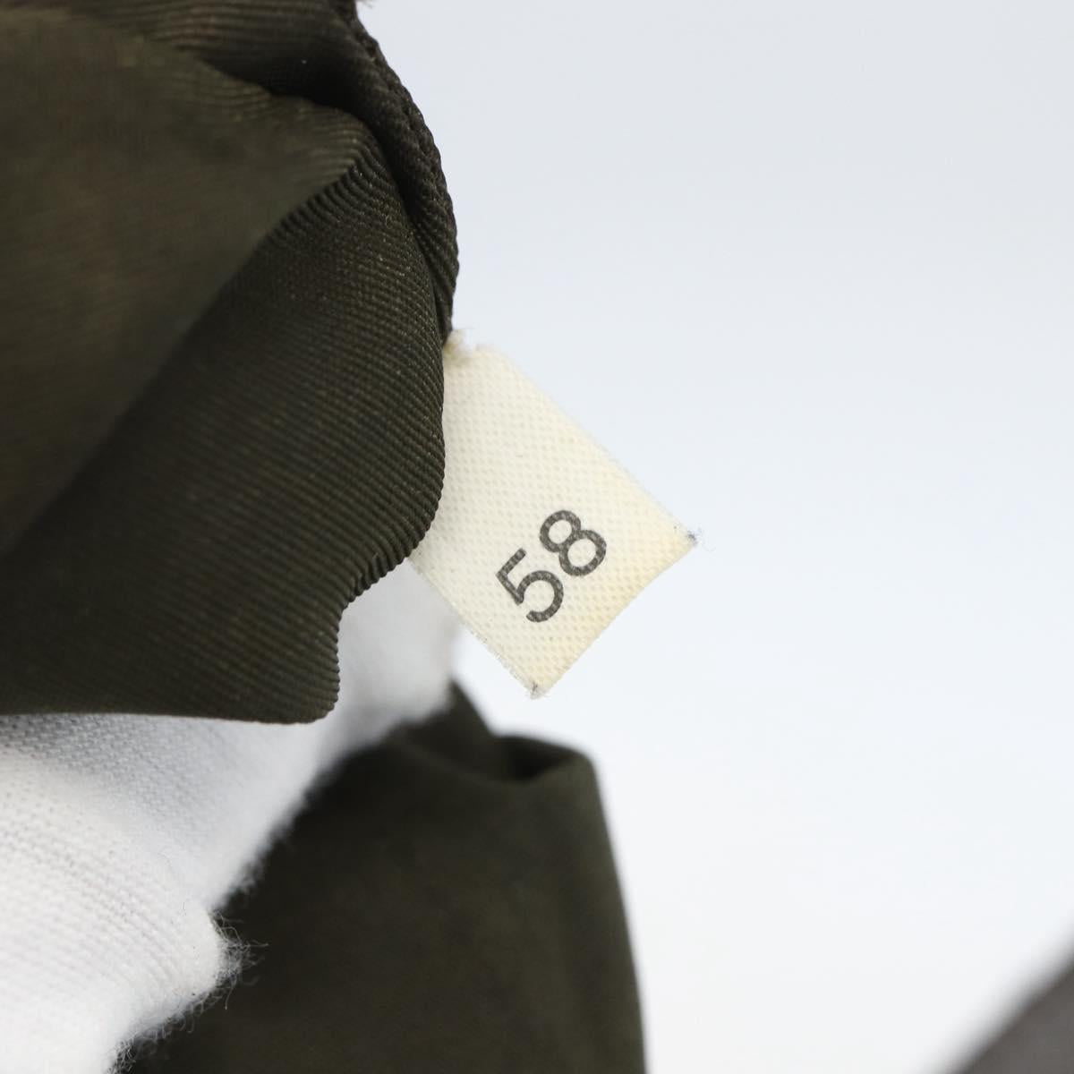 PRADA Tote Bag Nylon Khaki Silver Auth 157146