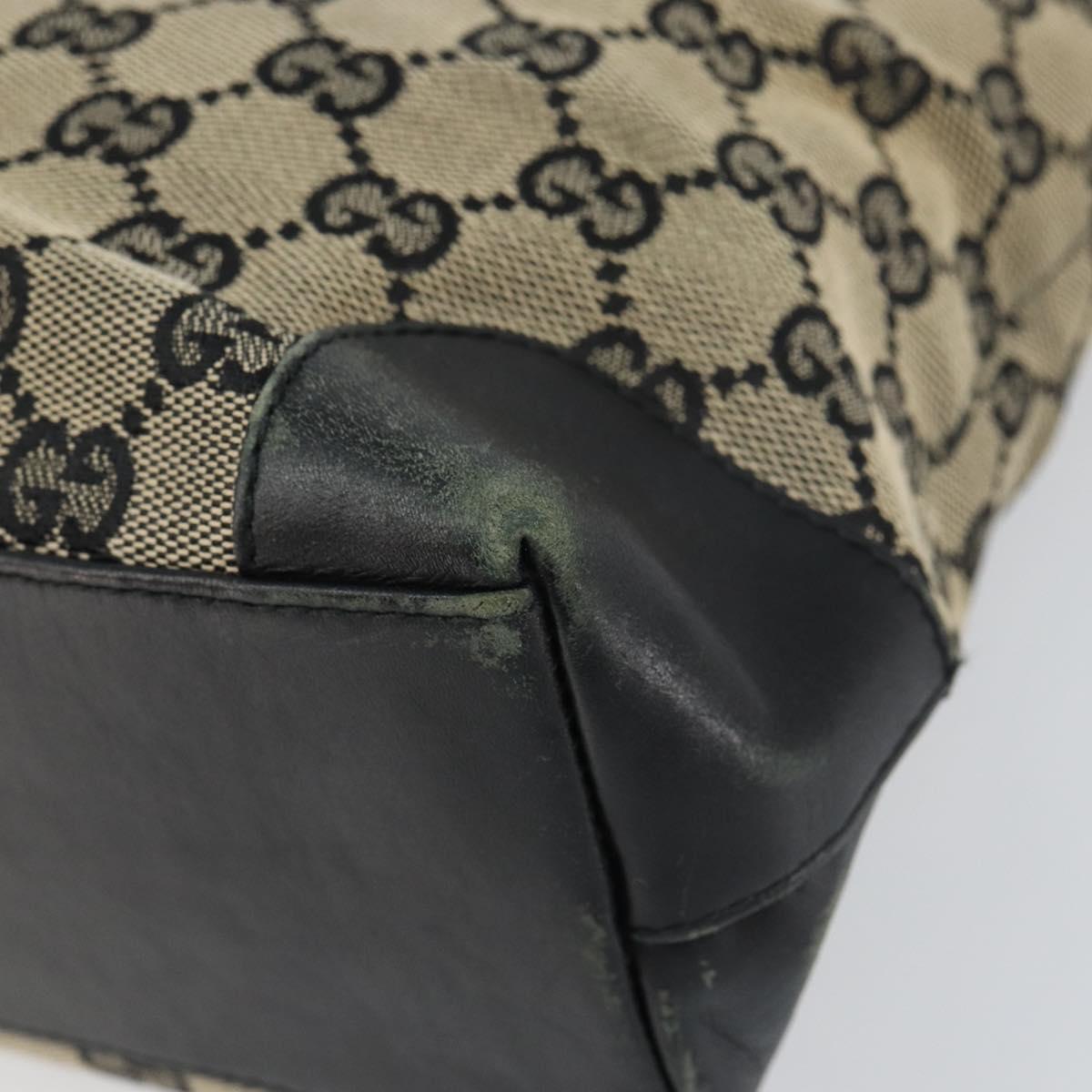 GUCCI GG Canvas Tote Bag Beige Gold Auth 157152