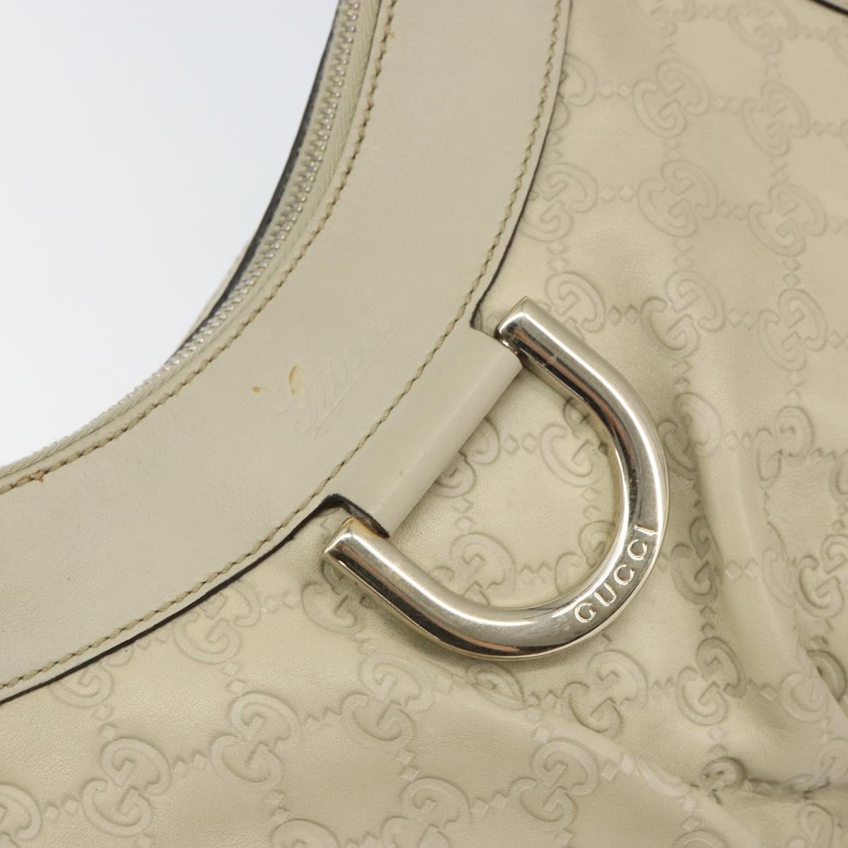 GUCCI GG Canvas Guccissima Abbey Hand Bag Leather Beige 190525 Auth 157153
