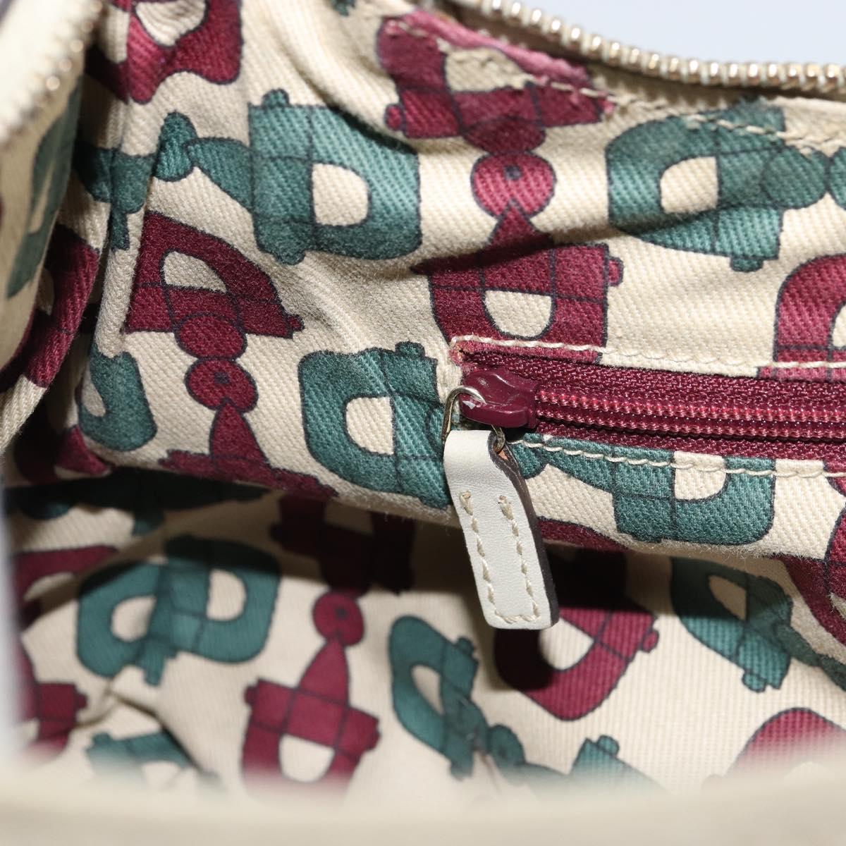 GUCCI GG Canvas Guccissima Abbey Hand Bag Leather Beige 190525 Auth 157153