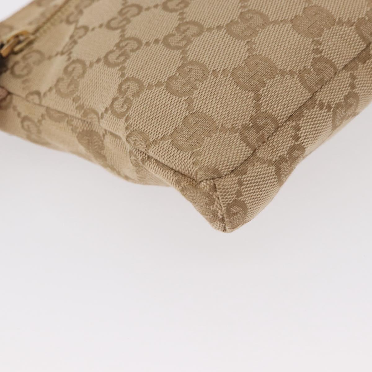 GUCCI GG Canvas Sherry Line Waist bag Beige Gold 28566 Auth 157154