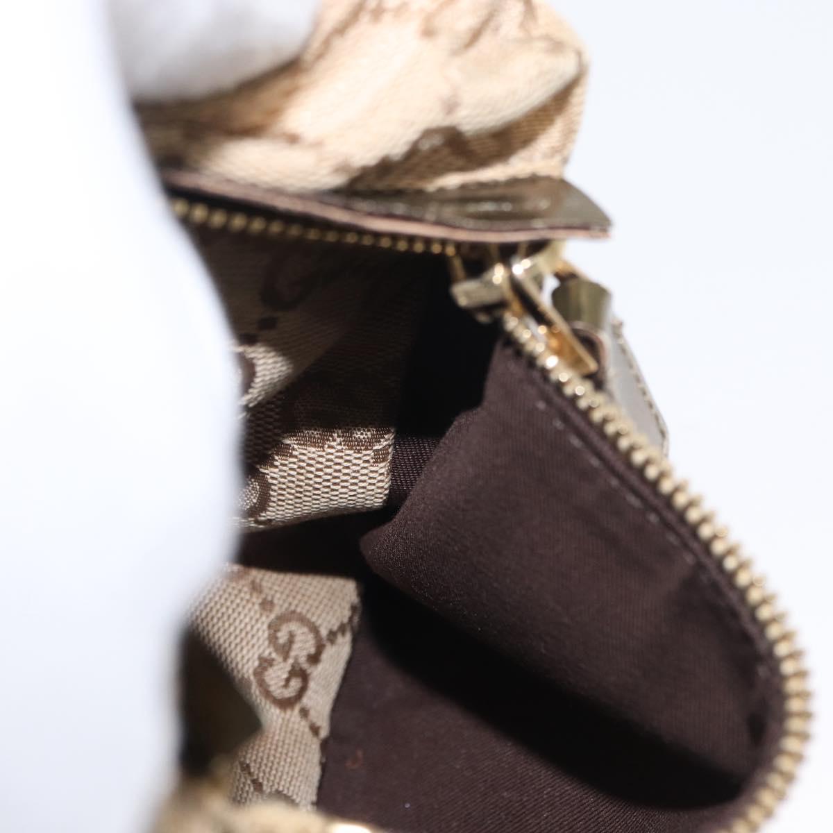GUCCI GG Canvas Sherry Line Waist bag Beige Gold 28566 Auth 157154
