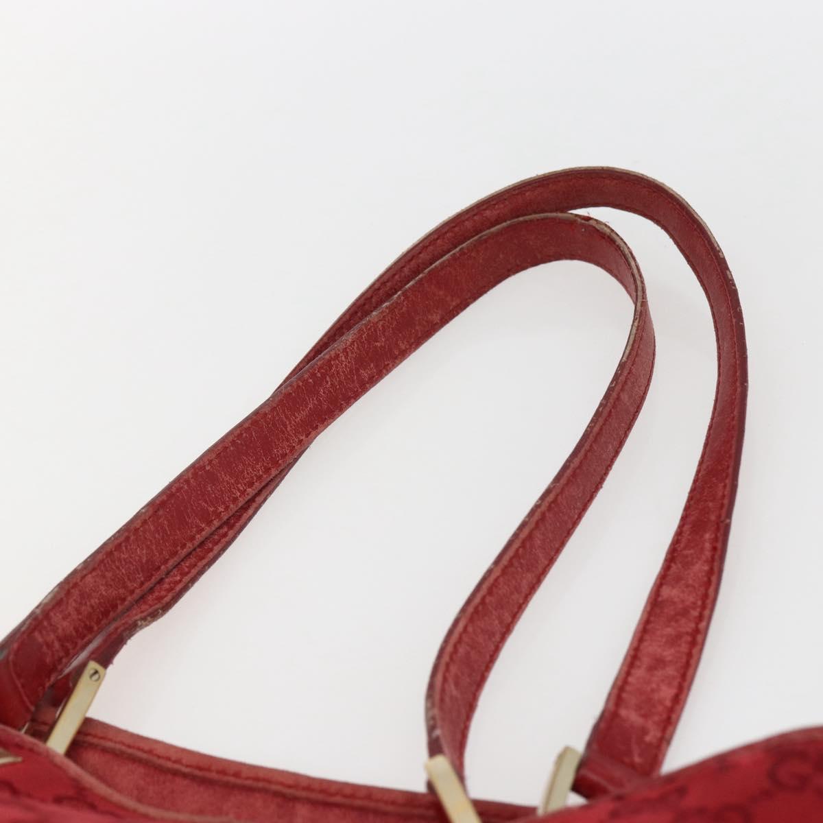 GUCCI GG Canvas Tote Bag Gold Red 002 1099 Auth 157156